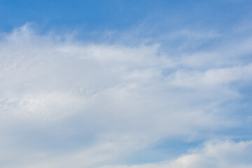 Dense white cloud in the blue sky in Turkey