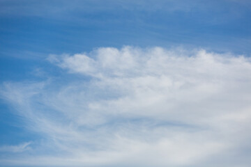 Dense white cloud in the blue sky in Turkey