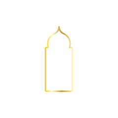 Islamic logo and symbol. Mosque frame vector illustration