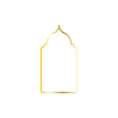 Naklejka premium Islamic logo and symbol. Mosque frame vector illustration