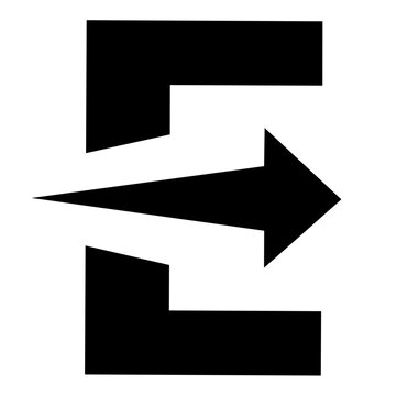 Express E letter logo, illustration, and icon vector