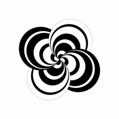 Minimal abstract symbol Circle vortex logo Geometric shape Vector illustration
