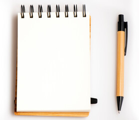 Blank notepad and on office table