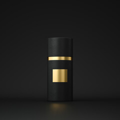 Mockup of open and closed paper can tubes