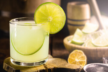 glass with typical Brazilian drink called 