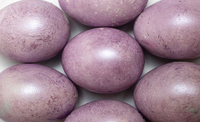Mother-of-pearl lilac Easter eggs