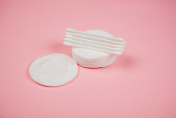 Cotton pads with cotton buds