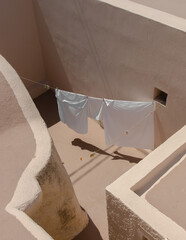 laundry in Santorini, Greece, Oia 