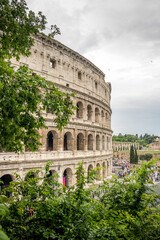 Roman Colosseum at Day under cloudy skies in Rome, Italy 02