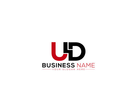 Letter UD Logo Image, Colorful Ud du Logo Letter Vector Icon Design For Any Type Of Brand Or Business