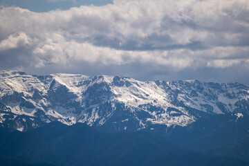 mountains and clouds
