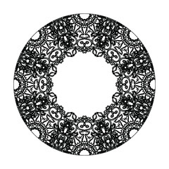 Hand drawn mandala. decoration in ethnic oriental  doodle ornament.