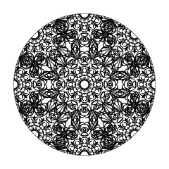 Hand drawn mandala. decoration in ethnic oriental  doodle ornament.