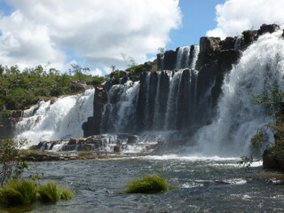 Waterfall in Chapada dos Veadeiros National Park, Goias, Brazil