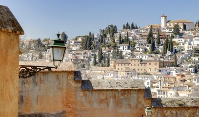 palais de l'Alhambra à Grenade et du palais de Generalife en Andalousie au sud de l'Espagne	 et...