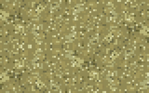 Vector seamless military pattern in pixel style.