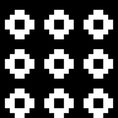 Inca crosses seamless pattern. Ethnic ornament. Folk background. Geometric wallpaper. Grid image. Tribal motif. Ancient mosaic. Digital paper, web design, textile print, abstract. Vector artwork