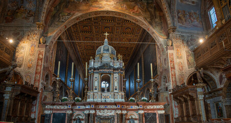 Fototapeta na wymiar The basilica of San Domenico is located in Perugia, 