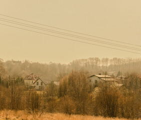 lines in the fog, silesia