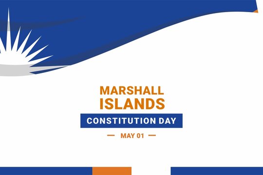 Marshall Island Constitution Day. Vector Illustration. The illustration is suitable for banners, flyers, stickers, cards, etc.
