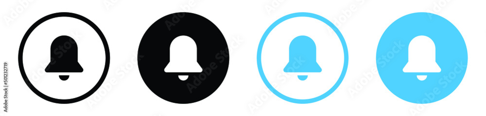 Poster notification bell icon - alarm ring icons symbol - inbox new message icon - bell button