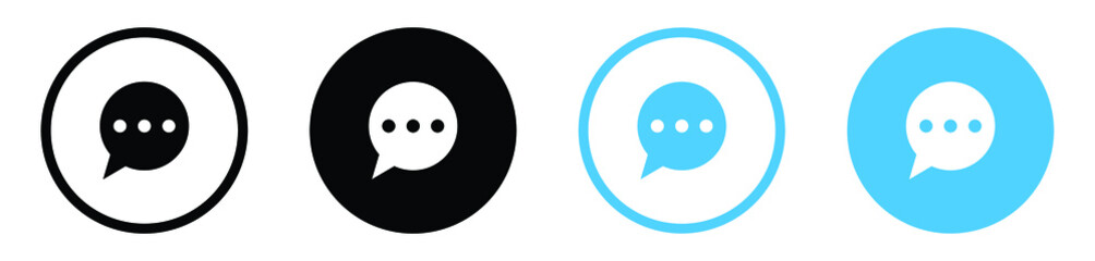comment icon speech bubble symbol Chat message icons - talk message Bubble chat icon