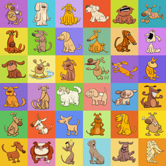 background design with funny cartoon dog characters
