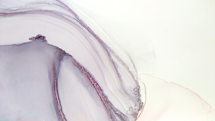 Alcohol ink. Abstract Ethereal Fluid. Purple