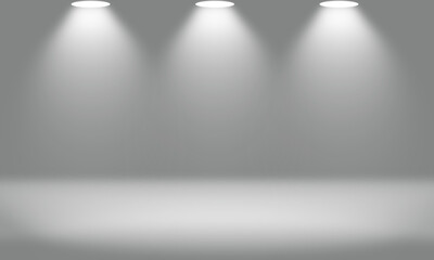 studio white spotlight stage background
