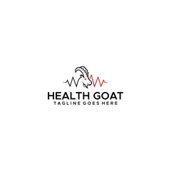 Fototapeta premium Goat health logo sign design