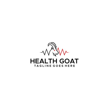 Goat health logo sign design