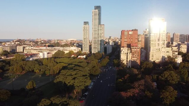 Drone Ciudad de buenos aires, Palermo, calidad 2.7k