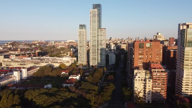 Drone Ciudad de buenos aires, Palermo, calidad 2.7k
