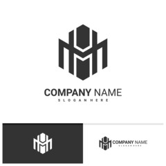 Initial M H logo vector template, Creative M H logo design concepts