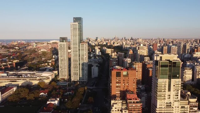 Drone Ciudad de buenos aires, Palermo, calidad 2.7k
