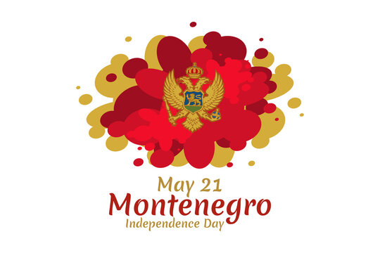 May 21, Independence day of Montenegro vector illustration. Suitable for greeting card, poster and banner.