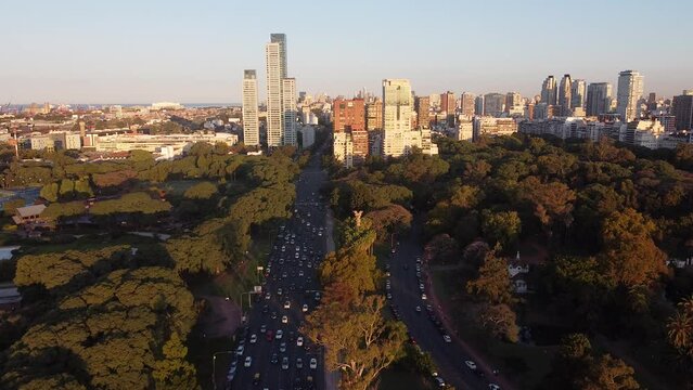 Drone Ciudad de buenos aires, Palermo, calidad 2.7k