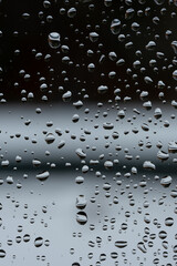 Raindrops on glass window