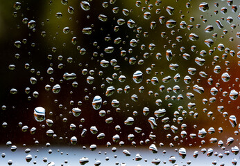 Raindrops on glass window