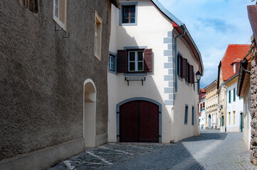 Fototapeta na wymiar Narrow street of Durnstein town in Austria