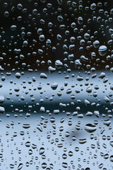 Raindrops on glass window