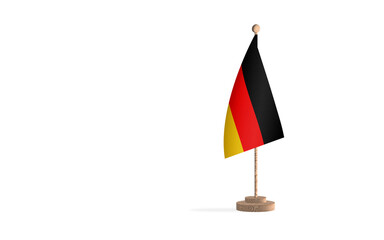 Germany flagpole with white space background image