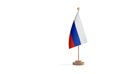 Russian flagpole with white space background image