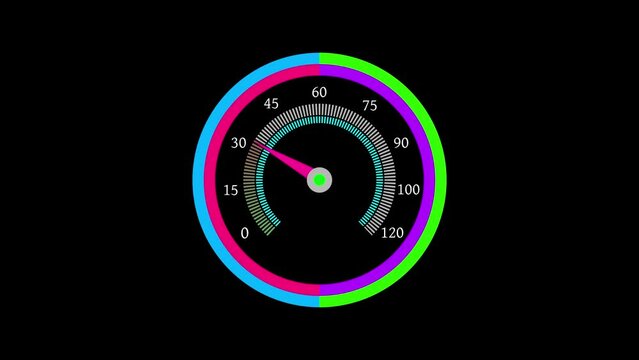 Technology speedometer animation. Performance Racing Car Dashboard.