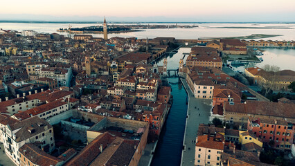 Obraz premium beautiful aerial viw of Venice and the venetian lagoon