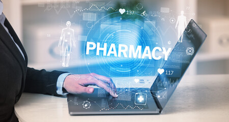 Doctor working a health check