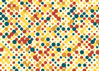 Colorful polka dots on a 4K cream-yellow background