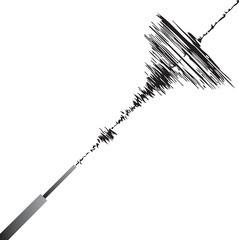 Seismograph with a Richter scale