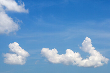 Beautiful blue sky background with tiny clouds