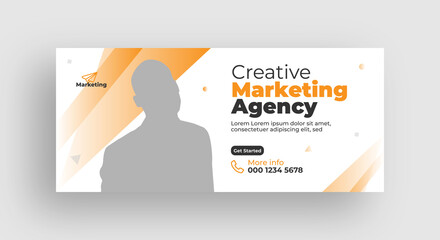 Digital marketing  facebook cover banner template